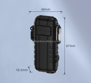 Encendedor de Cigarrillos Recargable por USB, Diseño Clásico Flexible de 360°, Resistente al Agua, de Metal/ABS, para Acampar al Aire Libre, Viajar y Encender Velas - Product Image 5