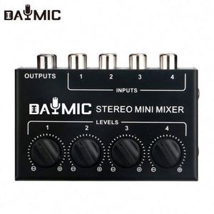 DAYMIC Console de mixage audio professionnelle portable PC <span class=keywords><strong>mini</strong></span> 4 canaux avec effets <span class=keywords><strong>DSP</strong></span>, studio d'enregistrement, amplificateur de casque stéréo - Product Image 3
