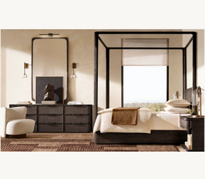 Modern Night Stand Cabinet Luxury Nightstand Solid Wood <strong>Teak</strong> <strong>Bedside</strong> <strong>Table</strong> - Product Image 6