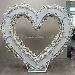 Promesa al por mayor boda arco telón de fondo en forma de corazón boda arco telón de fondo flor arco para decoración de boda - Product Image 3