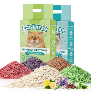 공장 직송 무향 고양이 모래 식품 등급 생분해성 6L 7L 애완동물 옥수수 두부 고양이 모래 14일 냄새 제거 - Product Image 1