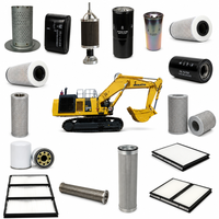 Élément filtrant haute performance pour machines de construction, pièces détachées d'excavatrices, filtre à huile hydraulique, filtre à carburant, filtre à eau, filtre à air