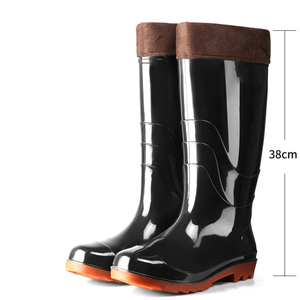 WXL482 الذكور في الهواء الطلق أحذية ماء PVC للماء أحذية عمل عالية منتصف العجل الرجال عدم الانزلاق العمل Rainboots - Product Image 5