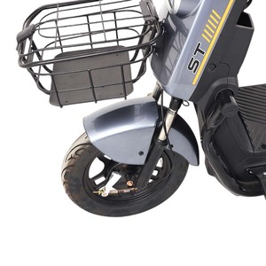 Vélo Électrique Urbain Adulte <span class=keywords><strong>Pas</strong></span> <span class=keywords><strong>Cher</strong></span> en Gros, E-Bike 14 Pouces Pneus Larges, Moteur Brushless 72/60V 500W, Double <span class=keywords><strong>Suspension</strong></span>, Panier, Pédales - Product Image 5