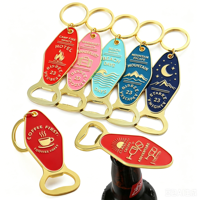 Cadeaux promotionnels, porte-clés en émail doux avec logo, souvenir d'hôtel, porte-clés personnalisé en métal, breloques en or et en argent