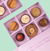 Boîte cadeau personnalisée pour biscuits, avec séparateurs, en papier, pour pâtisserie, dessert, avec impression de logo