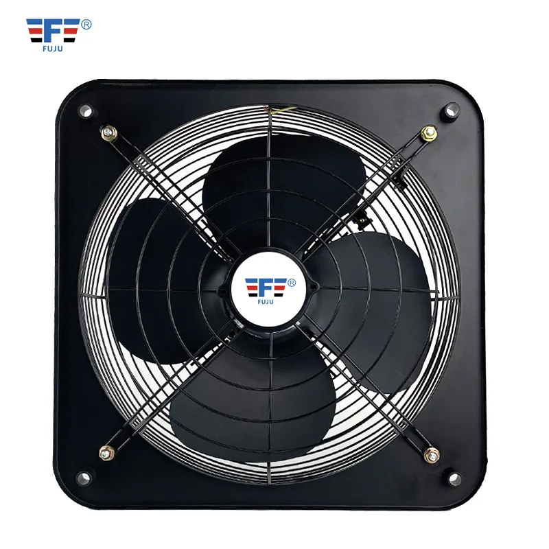 12 Inch Kitchen use High Speed Industrial Axial Wall mount Exhaust Fan with grill