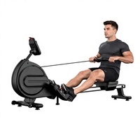 Rameur magnétique pliable First Fitness pour usage domestique, équipement d'exercice silencieux d'intérieur, écran LCD, cadre en acier, 8/16 niveaux de résistance