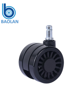 Moderne Möbelrollen 65mm Schwenkbar PU+PA+Stahl Räder mit Bremse Höhenverstellbar 35-40kg Tragfähigkeit Bürostuhl - Product Image 1