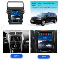 Estilo Tesla Android 13 navegación GPS para coche Carplay para Ford Explorer 2014-2019 reproductor Multimedia estéreo para coche Unidad Principal
