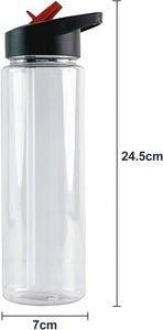 Botella de Agua Deportiva Portátil de Plástico Transparente de 700 ml - Product Image 4