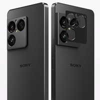 Pour Sony Xperia 1 VIII : Protection d'objectif creuse colorée pour l'encadrement de l'appareil photo, film métallique noir anti-rayures, autocollant super fin pour capuchon d'objectif