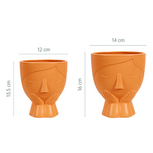 <span class=keywords><strong>Pot</strong></span> de <span class=keywords><strong>jardin</strong></span> <span class=keywords><strong>en</strong></span> céramique de Style nordique jardinière <span class=keywords><strong>en</strong></span> <span class=keywords><strong>terre</strong></span> <span class=keywords><strong>cuite</strong></span> <span class=keywords><strong>en</strong></span> gros <span class=keywords><strong>avec</strong></span> décor de figure de fille pour un usage domestique - Product Image 3