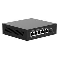 Switch Gigabit PoE+ 802.3at 4 ports 1 GE Uplink + Fibre SFP 30W par port 65W Alimentation intégrée pour contrôle d'accès