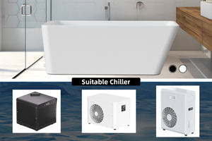 Dikdörtgen Köşeli Banyo Bağımsız Modern Fiber Cam Su Soğutmalı Akrilik Sporcu Banyosu Soğuk Dalma Küveti - Product Image 2