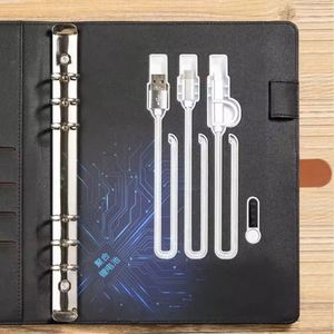 Custom <b>Orange</b> Diary Planner Power Bank A5 Notebook Loose-Leaf Binder Spiral Leather PU Smart Notebook - Product Image 4