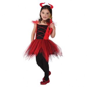 Costume de sorcière pour filles, déguisement d'Halloween pour enfants, costume de Maléfique avec cornes, 4ourcostumes - Product Image 4