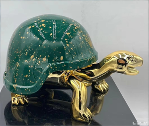 Scultura di <span class=keywords><strong>Tartaruga</strong></span> in Resina Realistica Personalizzata con Finitura Elettroplaccata Colorata per Design Artistico e Collezionismo - Product Image 4