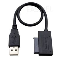 Convertidor de Cable de unidad óptica, adaptador Delgado SATA/IDE CD DVD a USB 2,0, 7 + 6 13 pines