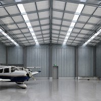 Hangar préfabriqué en structure métallique pour installations aéronautiques, stockage d'avions et construction de projets