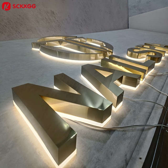 Custom 3D Logo Sign Board Backlight Channel Letter Outdoor Wall Lc Business Shop Store Front Sign Led Illuminated Backlit Sign