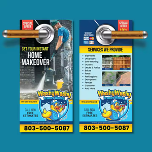 Tùy Chỉnh Cá Nhân Tờ Rơi Kinh Doanh Cửa Núm Móc Áo Khuyến Mại Kinh Doanh Thẻ <span class=keywords><strong>3</strong></span>.5X8.<span class=keywords><strong>5</strong></span> Trong Hình Chữ Nhật Giấy Tráng - Product Image 4