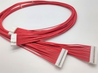 طقم أسلاك حمراء 24AWG موصل 12 دبابيس للإلكترونيات PCBA وأسلاك الكمبيوتر