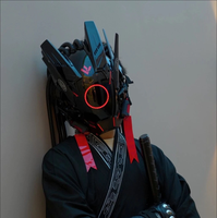 Masque LED Fantôme Rechargeable Lumineux Cyberpunk pour Carnaval d'Halloween, Cosplay et Expositions de Comics