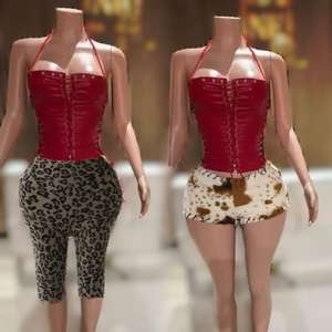 PEEQI Completo Donna alla Moda, Top Corto Senza Maniche in <span class=keywords><strong>Pelle</strong></span> PU con Schiena Scoperta e Pantaloncini/Gonna, Set 2 Pezzi Sexy Stile Y2K Streetwear - Product Image 1