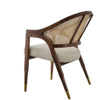 Fauteuil de salle à manger, chaise de bar, chaise d'extérieur en bois massif de style minimaliste moderne nordique français haut de gamme