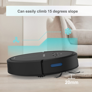 Geerlepol Robot Aspirateur à forte aspiration Robot Aspirateur Serpillière App Alexa Contrôle vocal Bandes limites Noir - Product Image 2