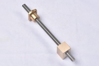 Juego de tornillos de tracción Tr10x2 Tr10x3 Tr10x4, acero C45 / S45C / 1045, con tuerca de POM/bronce, para movimiento lineal, OEM