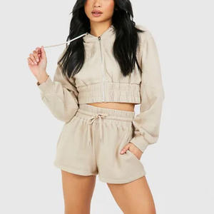 ชุดวอร์มสั้นแบบสั้นสำหรับผู้หญิงเครื่องแต่งกายแฟชั่นแบบสั่งตัดขนาดเล็ก - Product Image 3