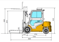 Chariot élévateur articulé tout-terrain TF40Y à prix abordable pour projets de construction et entrepôts – Mini-chargeur tout-terrain