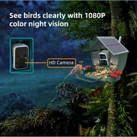 Prix usine métal extérieur AI identifier les espèces d'oiseaux mangeoire à oiseaux à énergie solaire avec caméra wifi app installer