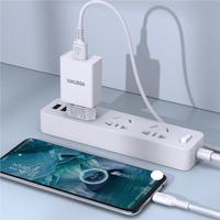 KAKUSIGA Big Sale EU 2.4A Pengisi Daya Pintar Satu Port untuk Pengisi Daya Ponsel (Kepala Pengisi Daya + Kabel Data) dengan Kabel Micro