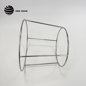 Chất lượng cao Chrome mạ kim loại thiết kế hiện đại vòng hình dạng bánh <span class=keywords><strong>Pizza</strong></span> hiển thị đứng với sắt xử lý - Product Image 4