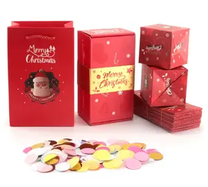 Custom Boutique Christmas gifts Romantic Party Paper Explosion Surprise Jump Cube album Scrapbook Surprise Bomb Money Box