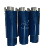 Broca de diamante segmentada Sanso M14, 1/2'' GAS, con tapa de rosca de 5/8-11'' para granito, mármol y otras piedras