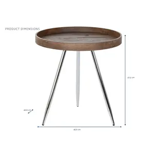 Tavolino in acciaio MDF Dimensioni 45,8x45,8x47,5 cm - Product Image 3