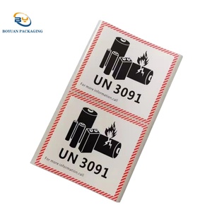 Pour <span class=keywords><strong>UN</strong></span> <span class=keywords><strong>3480</strong></span> pour <span class=keywords><strong>UN</strong></span> 3481 Batteries au lithium-ion Étiquettes d'emballage d'avertissement de danger Indicateurs de sécurité essentiels pour le stockage des batteries - Product Image 6
