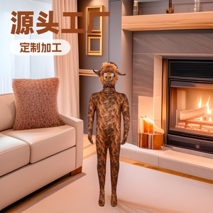 Traje Zentai de vaca escocesa con estampado digital de spandex, disfraz de cuerpo completo para juegos de rol y cosplay - Product Image 1