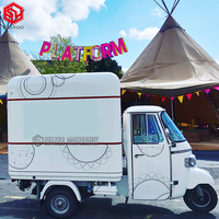 Grand Food Truck Vintage à Vendre, Camion de Cuisine Mobile avec Cuisine Complète, Camion à Glaces, Chariot à Hot-Dogs, Food Truck Électrique, Restaurant
