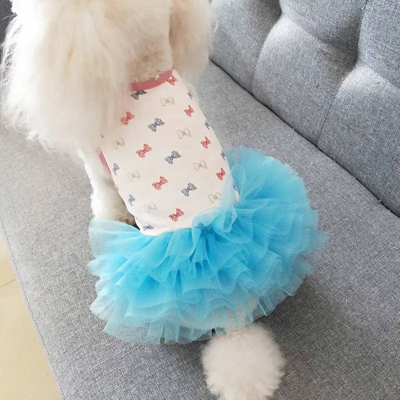 ハイエンドの夏のかわいいペットチュチュスカート犬のサンドレスドレス犬のためのウェディングドレス