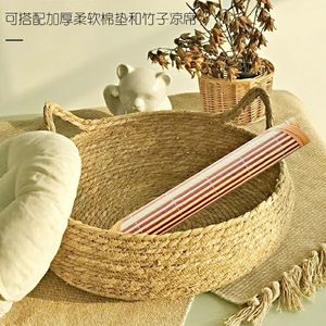 Nouveau Style Animal Lounge, portable petite maison de <span class=keywords><strong>panier</strong></span> de paille tissée moderne bon marché pour animaux de compagnie pour chats et chiots - Product Image 6