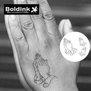<span class=keywords><strong>Tatouage</strong></span> semi-permanent Boldink Black Praying Hands, <span class=keywords><strong>encre</strong></span> Jagua Juice, résistant à l'eau, longue tenue 2 semaines, art corporel. - Product Image 3