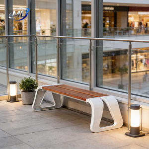 Banc extérieur durable en acier inoxydable à énergie solaire moderne pour hôpital, hôtel, parc - Banc de patio écologique - Product Image 3