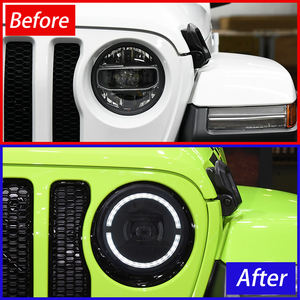 Conjunto de lámpara de cabeza de coche de nuevo estilo <span class=keywords><strong>modificado</strong></span> para <span class=keywords><strong>Jeep</strong></span> Wrangler 2018-2024 accesorios de lente de proyector de faro automático LED de alta calidad - Product Image 5
