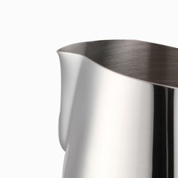 Cangkir bunga kopi, peralatan cangkir busa susu Stainless Steel dengan pegangan dan cangkir busa susu miring