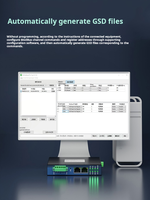 Aglomerado HIWOOYA, módulo PN de puerta de enlace de protocolo PROFINET con adquisición síncrona de 10 canales, Modbus RTU 485/TCP a 2